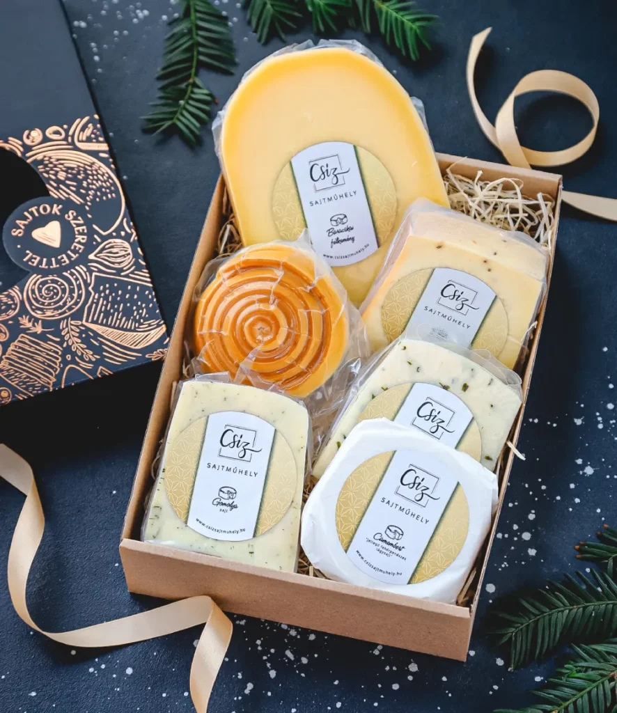 karácsonyi csízsajt sajtajándék doboz cégeknek