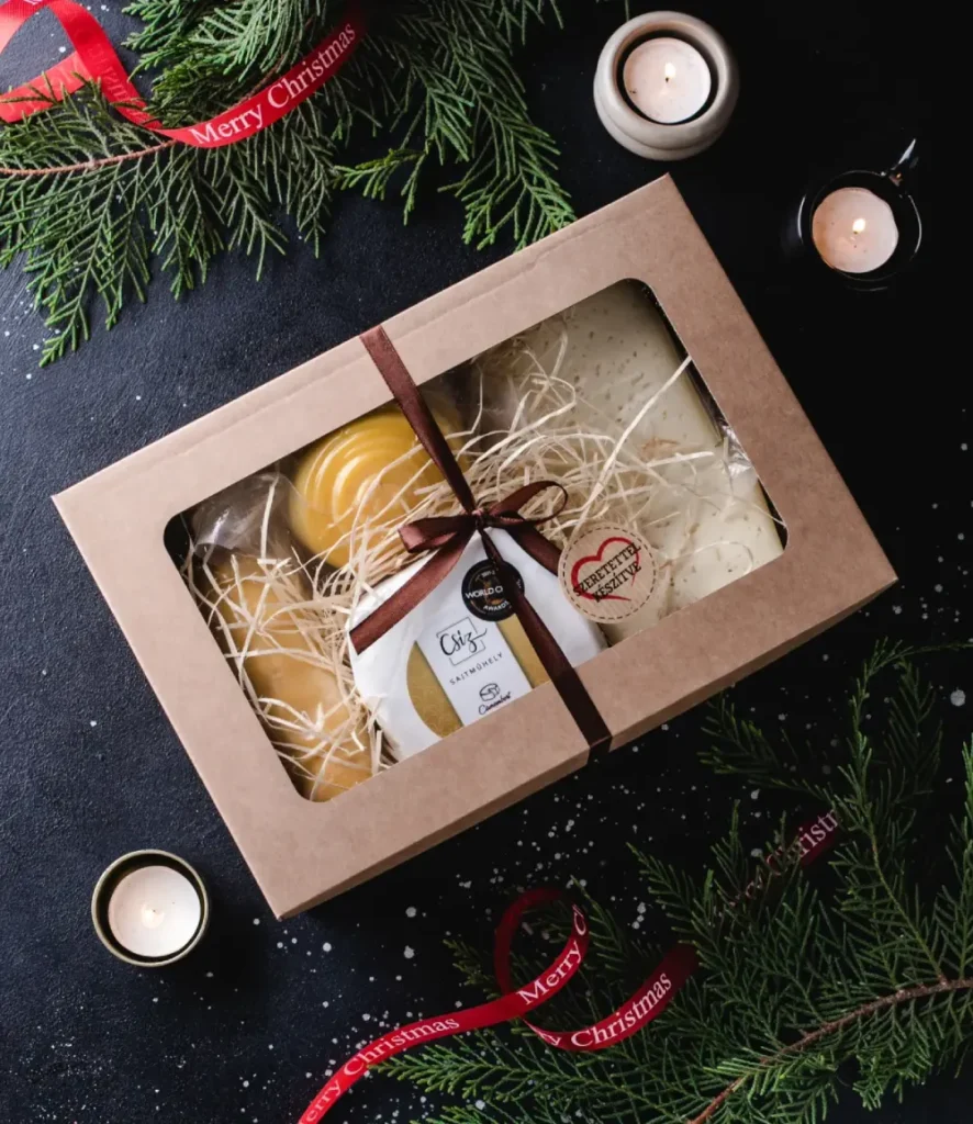 Különleges sajt ajándékcsomag karácsonyra